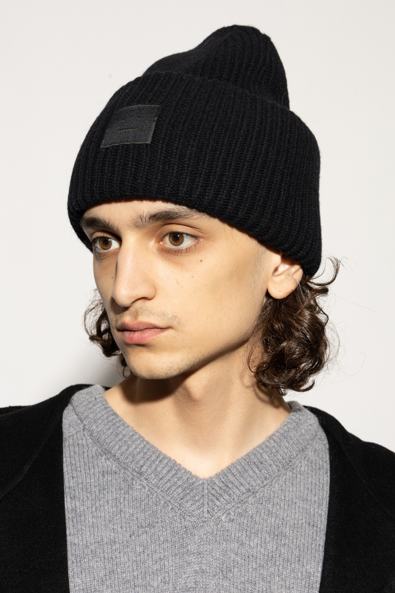 帽子 ACNE STUDIOS Wool mohair beanie Acne Studios Wool mohair beanie - Denim blue | acnestudios